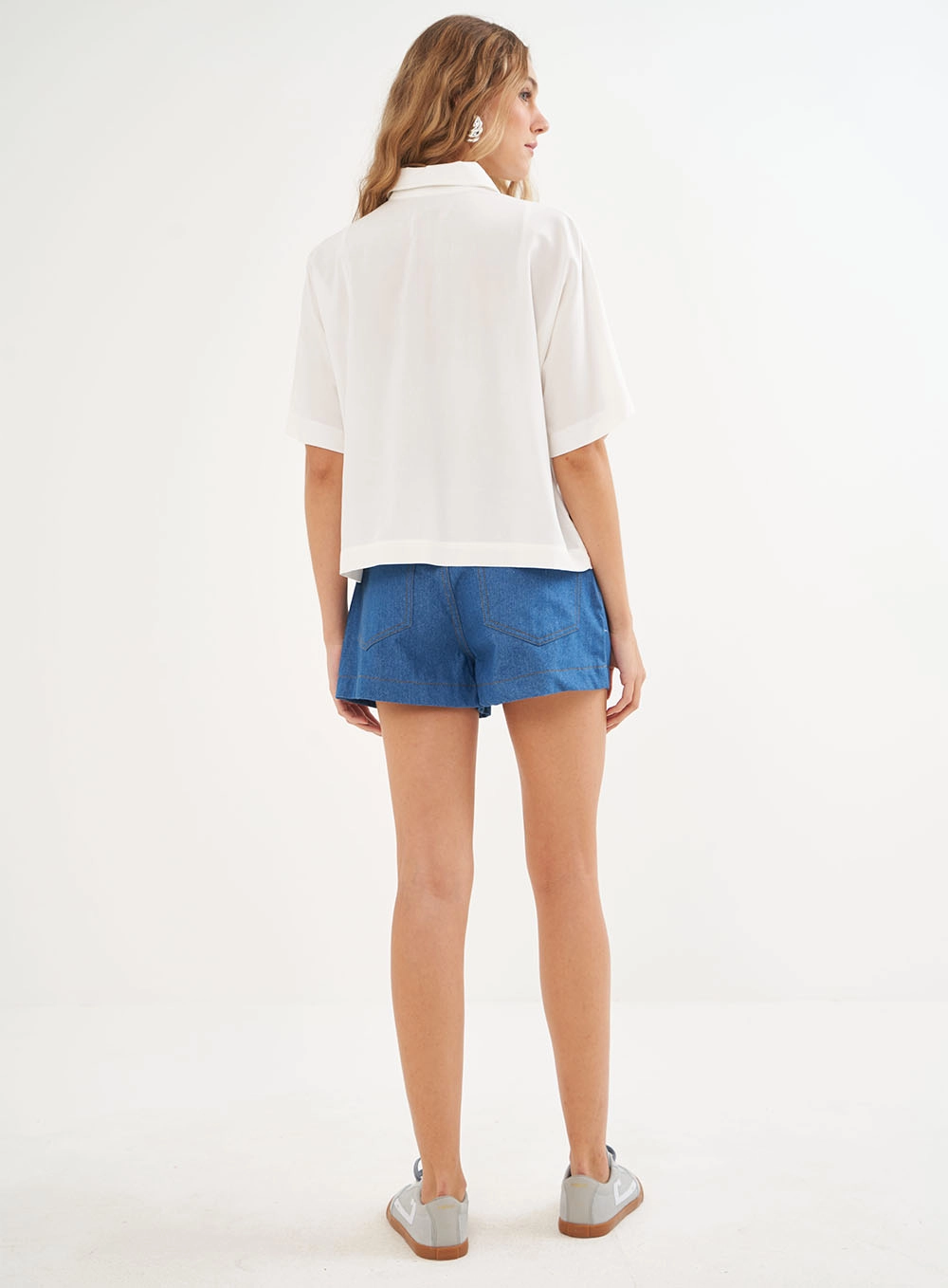 Camisa Feminina Boy Bordada - Riviera Off Shell