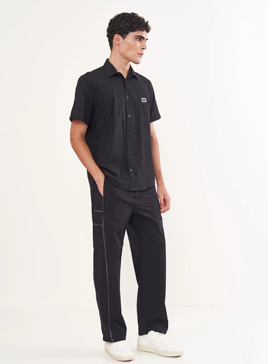 Camisa Masculina  Com Detalhe Em Logo - Relax