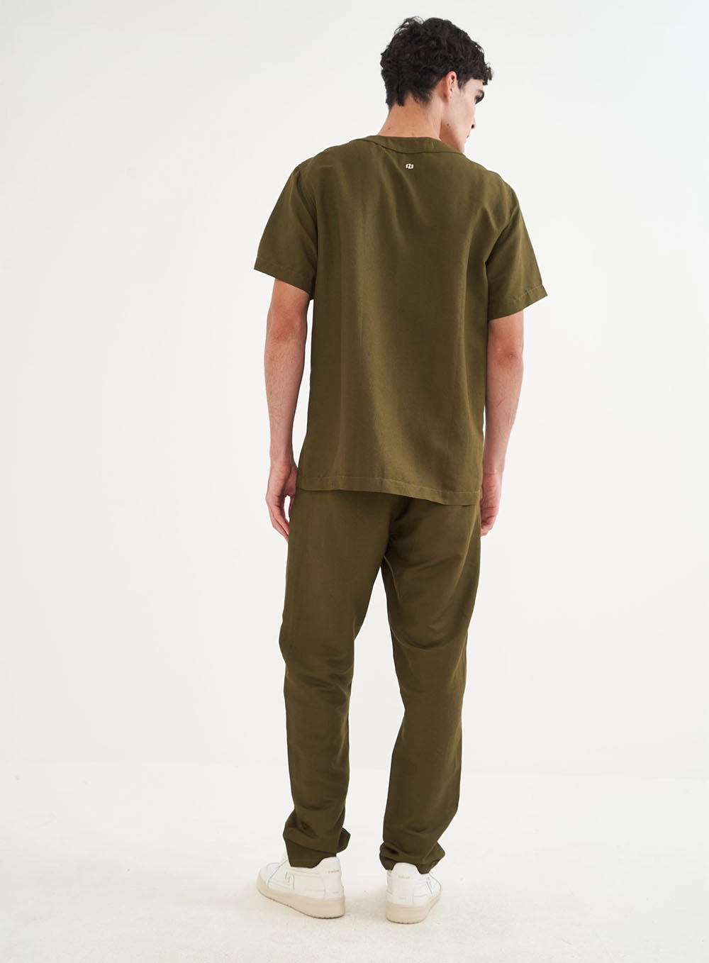 Camisa Masculina Em Linho Box Verde