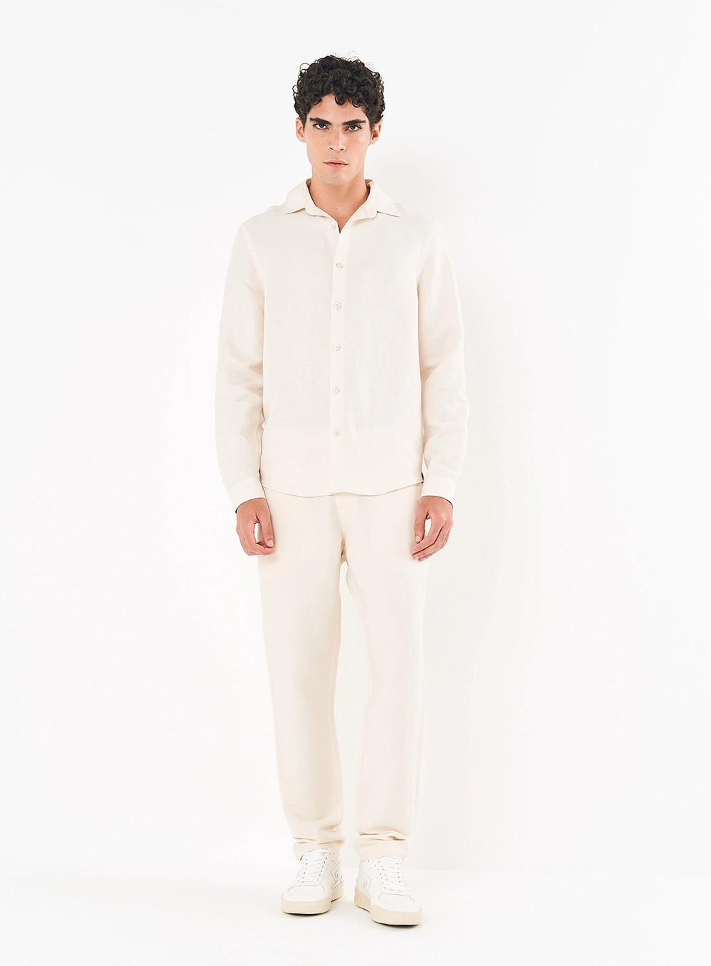 Camisa Masculina Linho Relax Off Shell