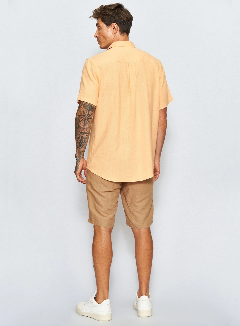 Camisa Linho Relax Laranja