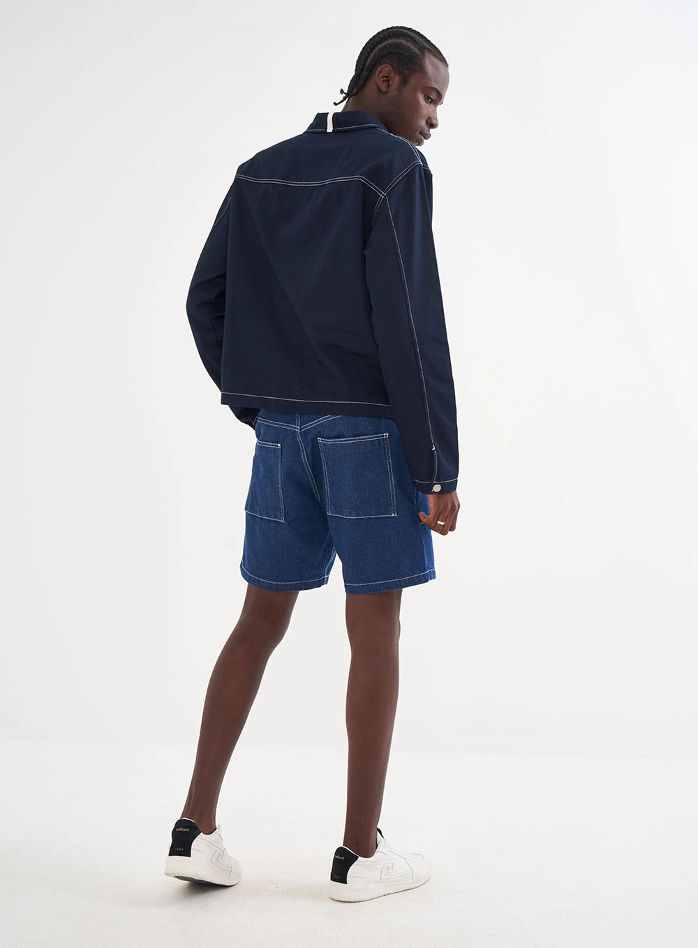 Jaqueta Masculina Em Sarja - Bomber Azul