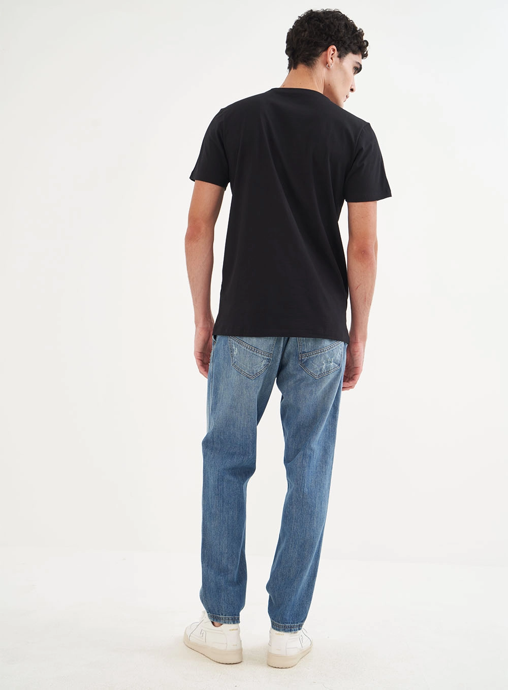 Camiseta Masculina Slim Com Logo Preto