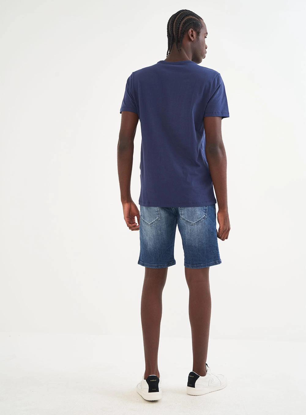 Camiseta Masculina Manga Curta Azul Darkness
