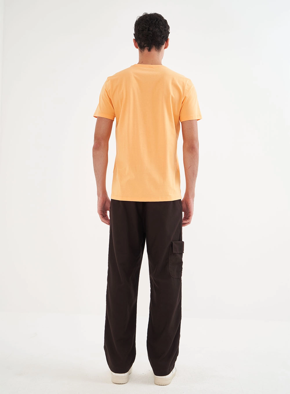 Camiseta Masculina Estampa E Manga Curta Laranja