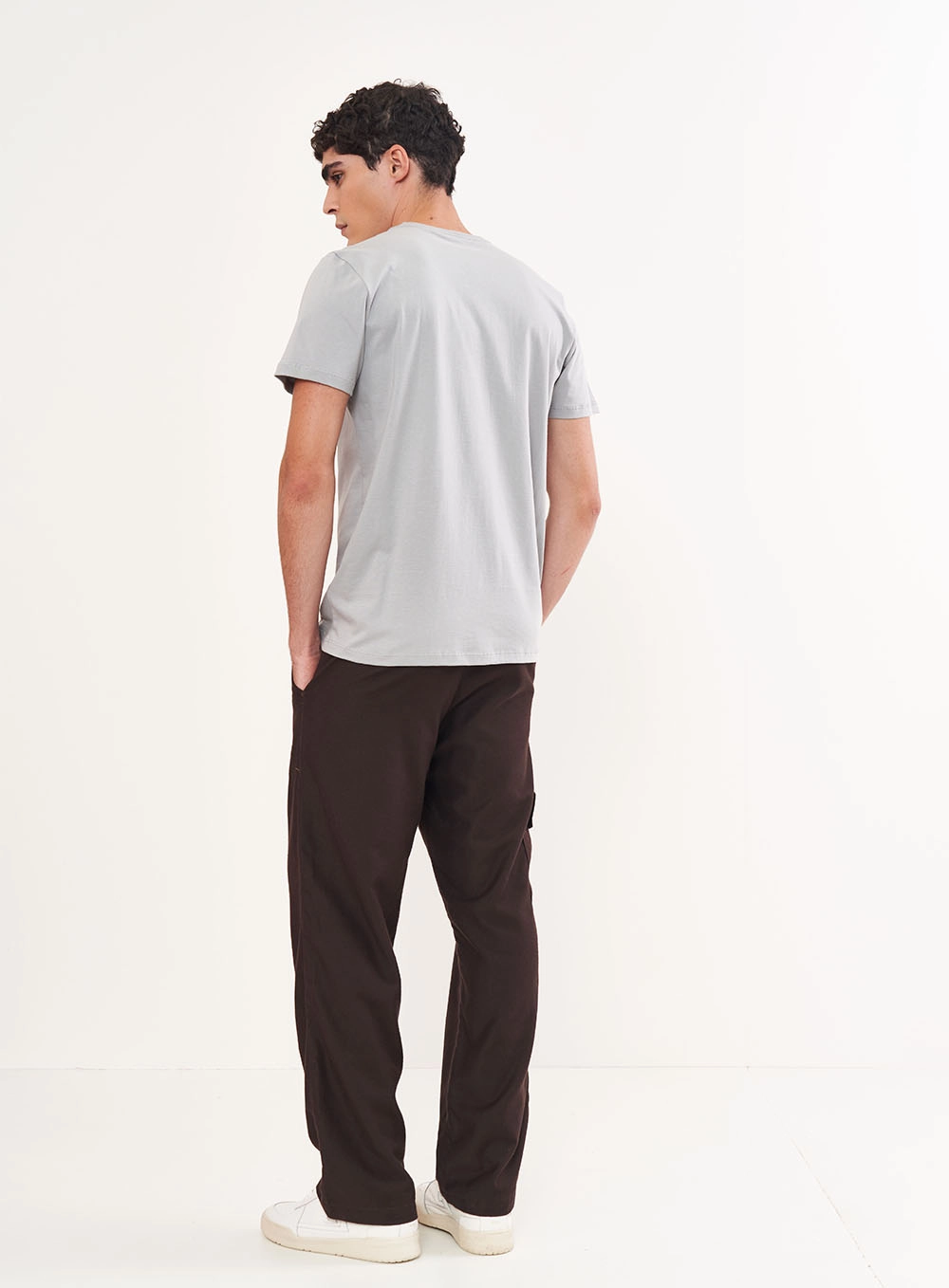 Camiseta Masculina Estampada Cinza