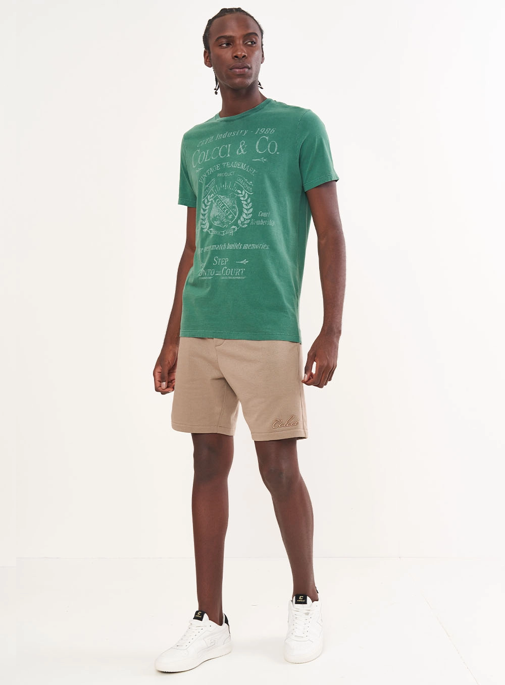 Camiseta Masculina Slim Com Estampa Verde