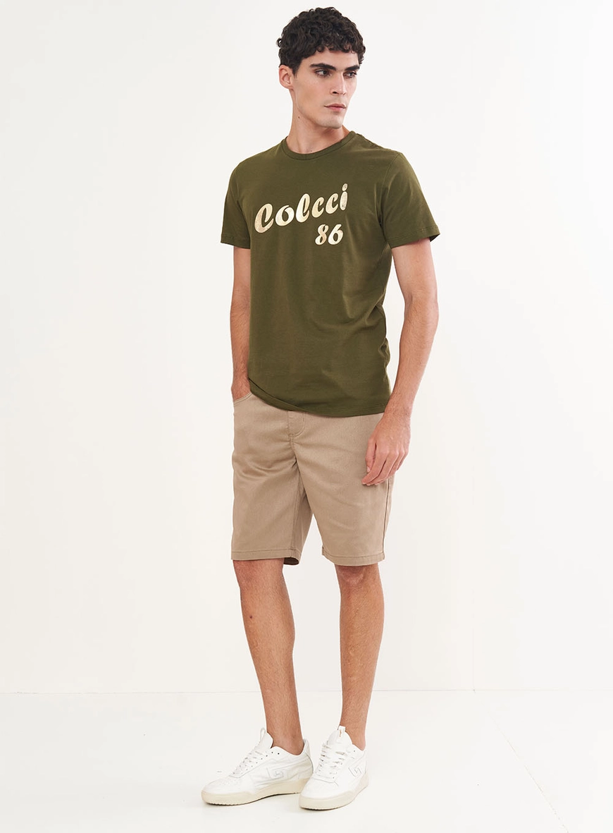 Camiseta Com Estampa Frontal E Manga Curta