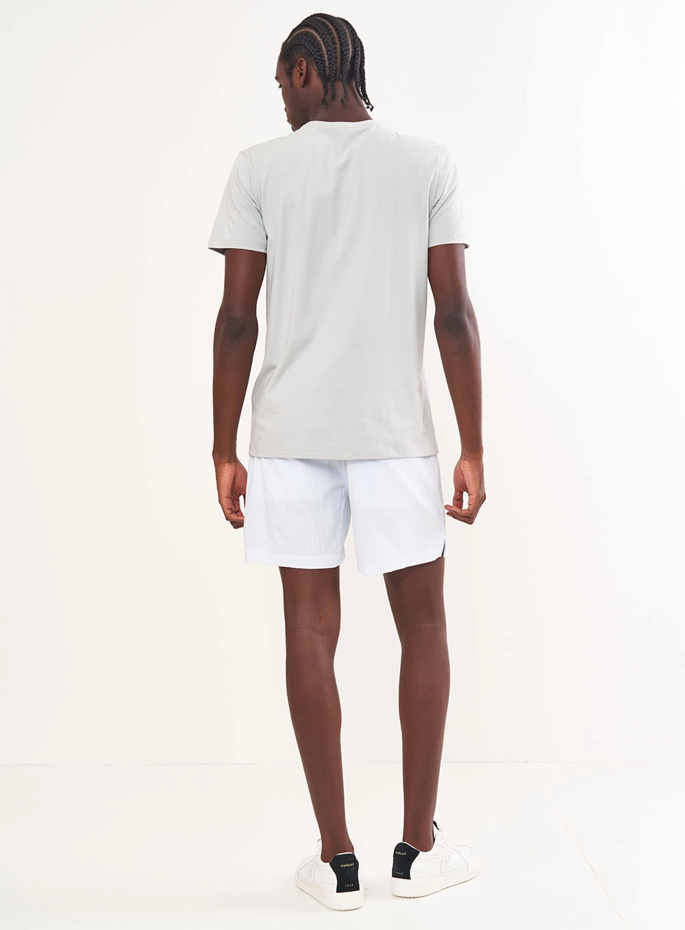 Camiseta Masculina Manga Curta Com Logo Cinza