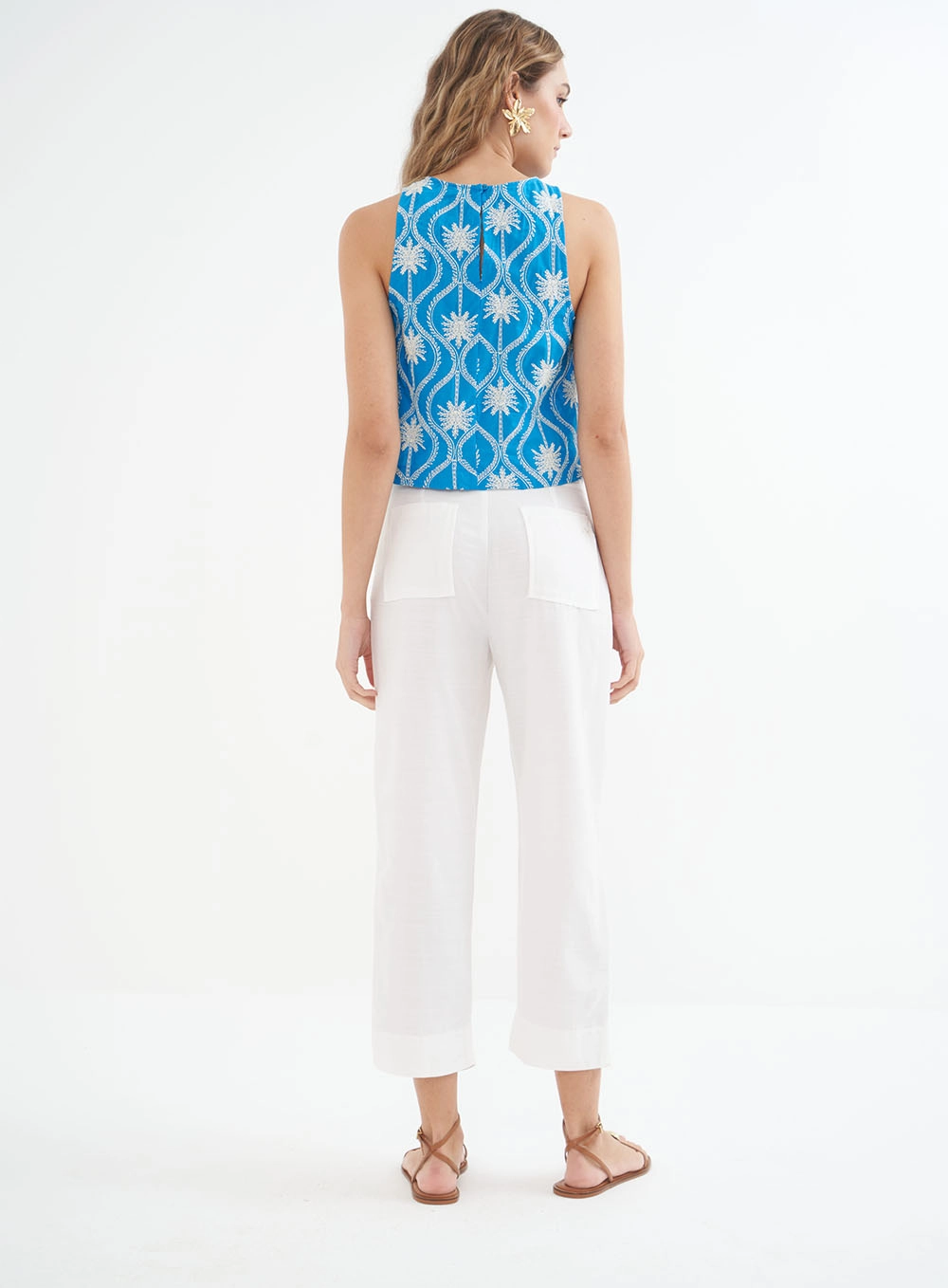 Blusa Bordada Reta Estampados