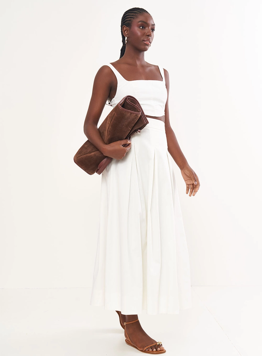 Blusa Slim Com Alças Em Linho