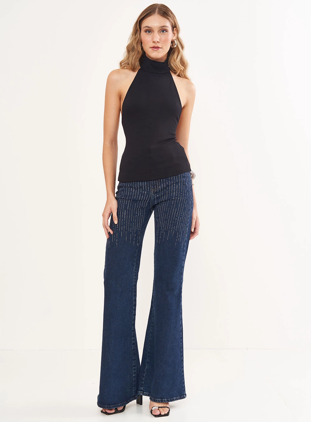 Blusa Frente Única Justa Preto