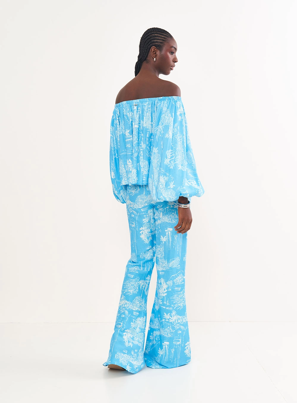 Blusa Comfort Em Linho Estampado Estampados