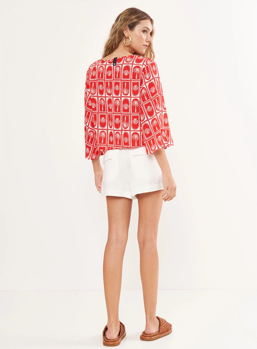 Blusa Estampada Solta Encurtada Estampados