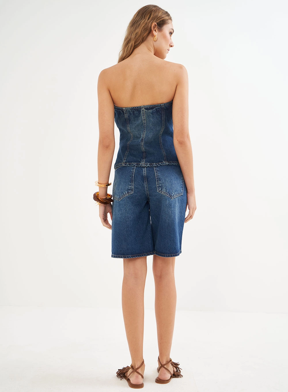 Blusa Jeans Alfaiataria Slim Índigo