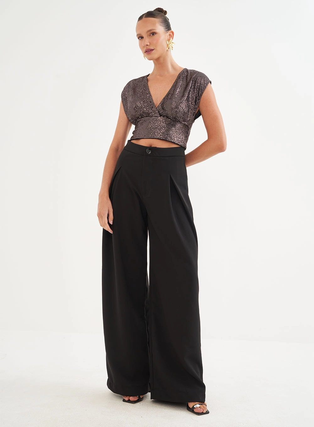 Blusa Justa Com Brilho Estampados