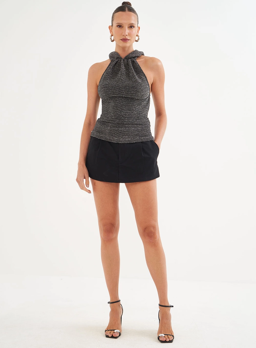 Blusa Metalizada Justa