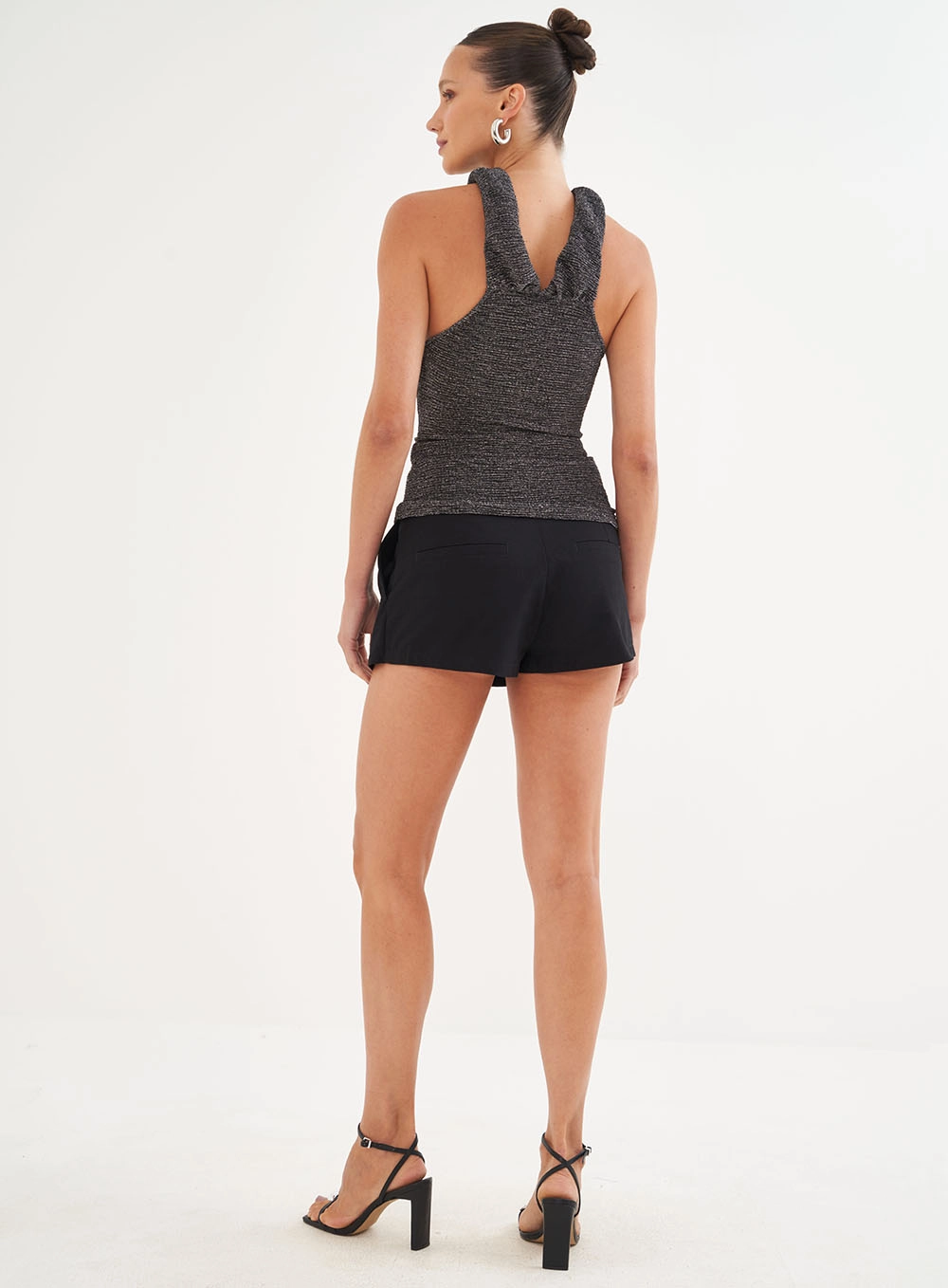 Blusa Metalizada Justa Preto