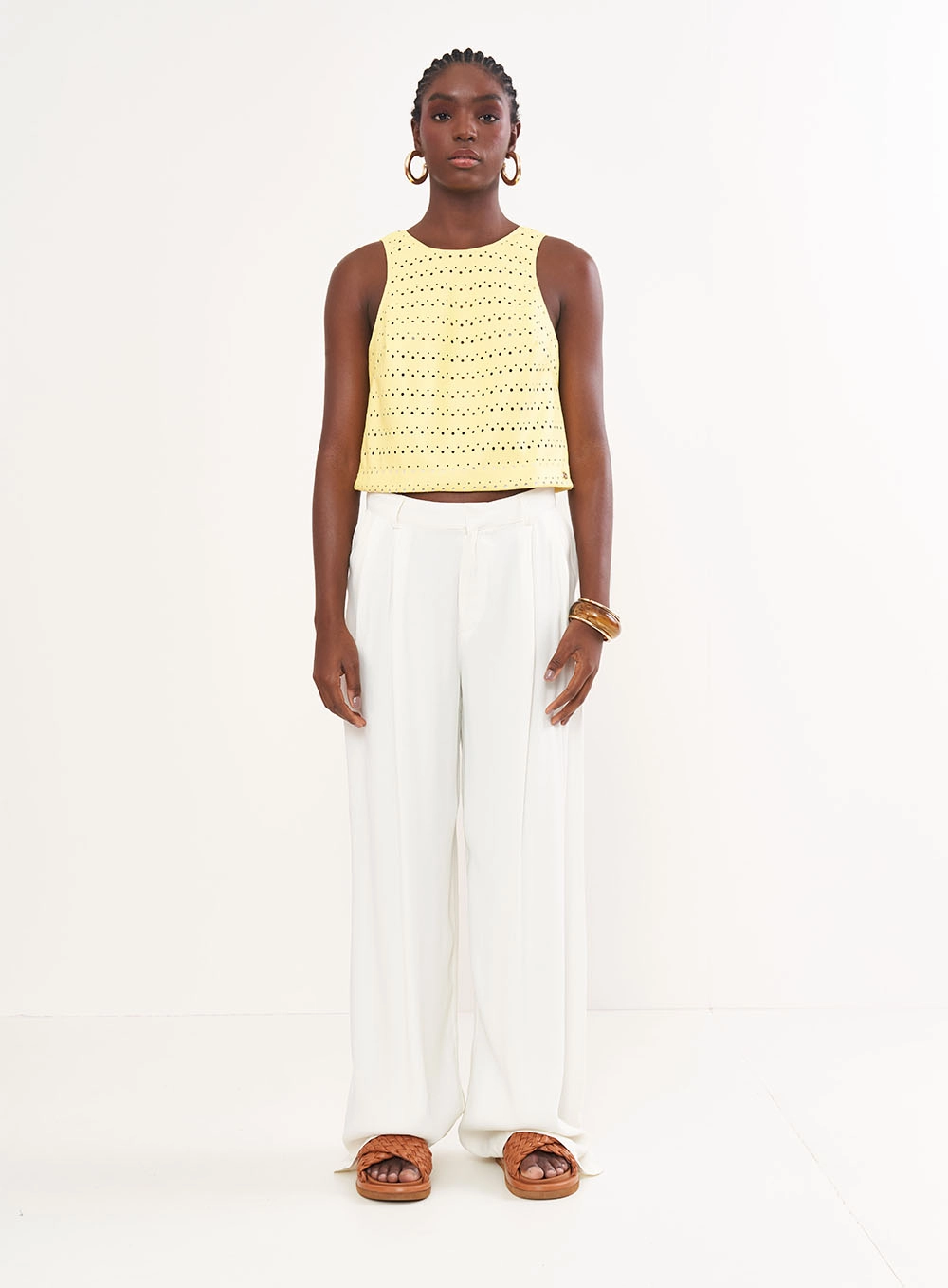 Regata Feminina Solta Amarelo