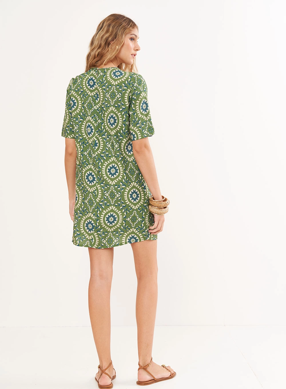 Vestido Estampado Reto Estampados