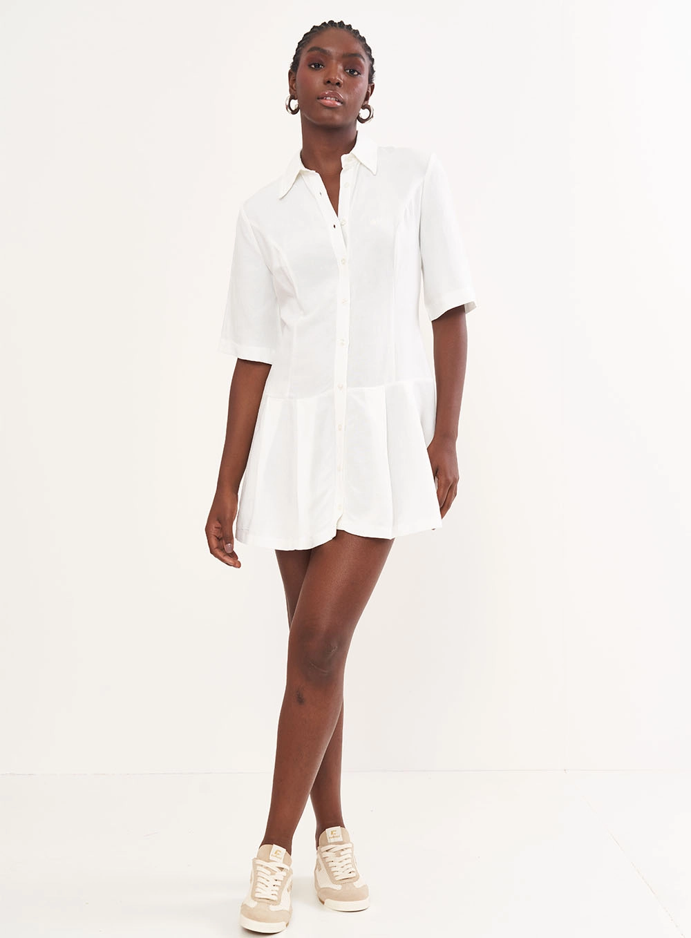 Vestido Linho Alfaiataria Off Shell