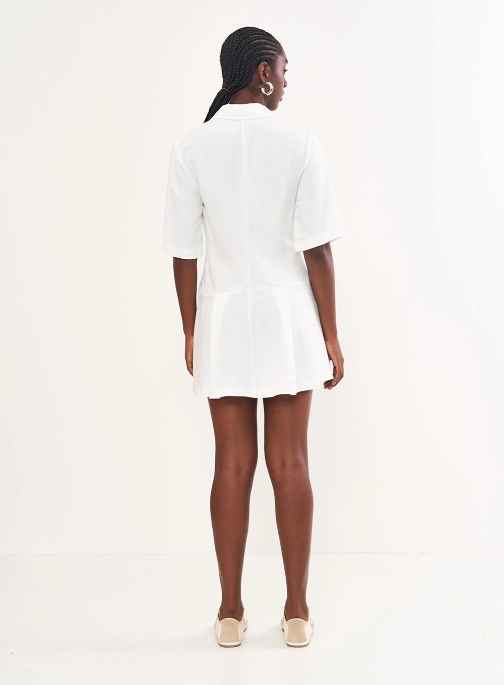 Vestido Linho Alfaiataria Off Shell