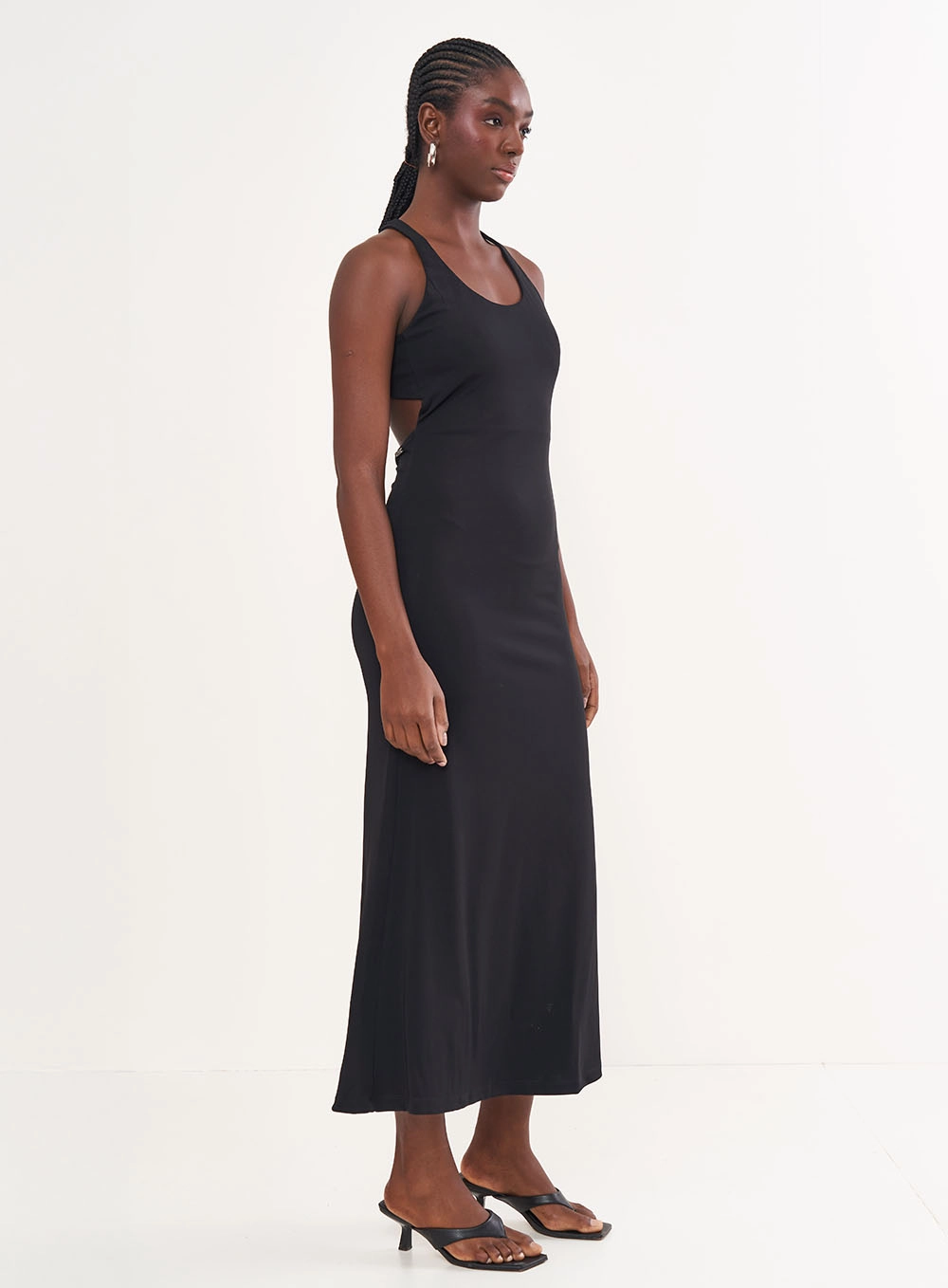 Vestido Midi Justo Com Transpasse Costas | Colcci