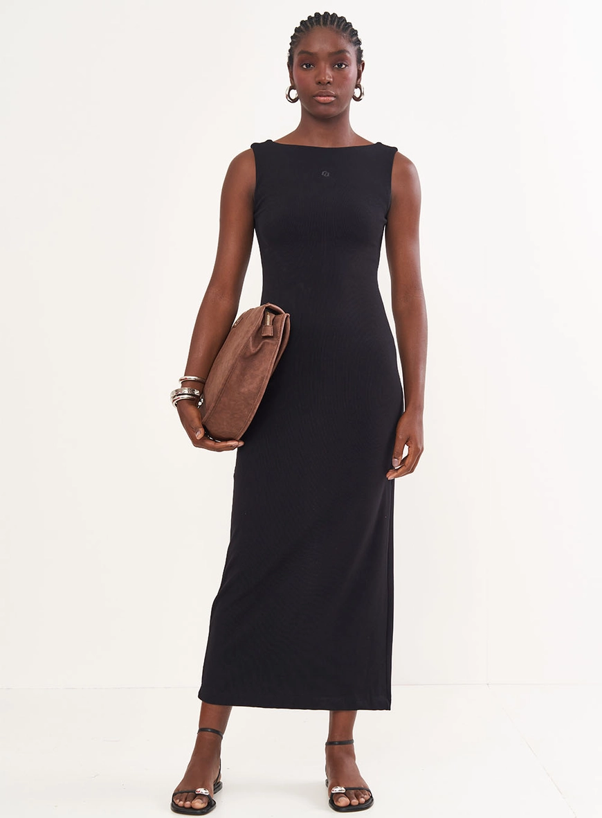 Vestido Midi Decote Costas