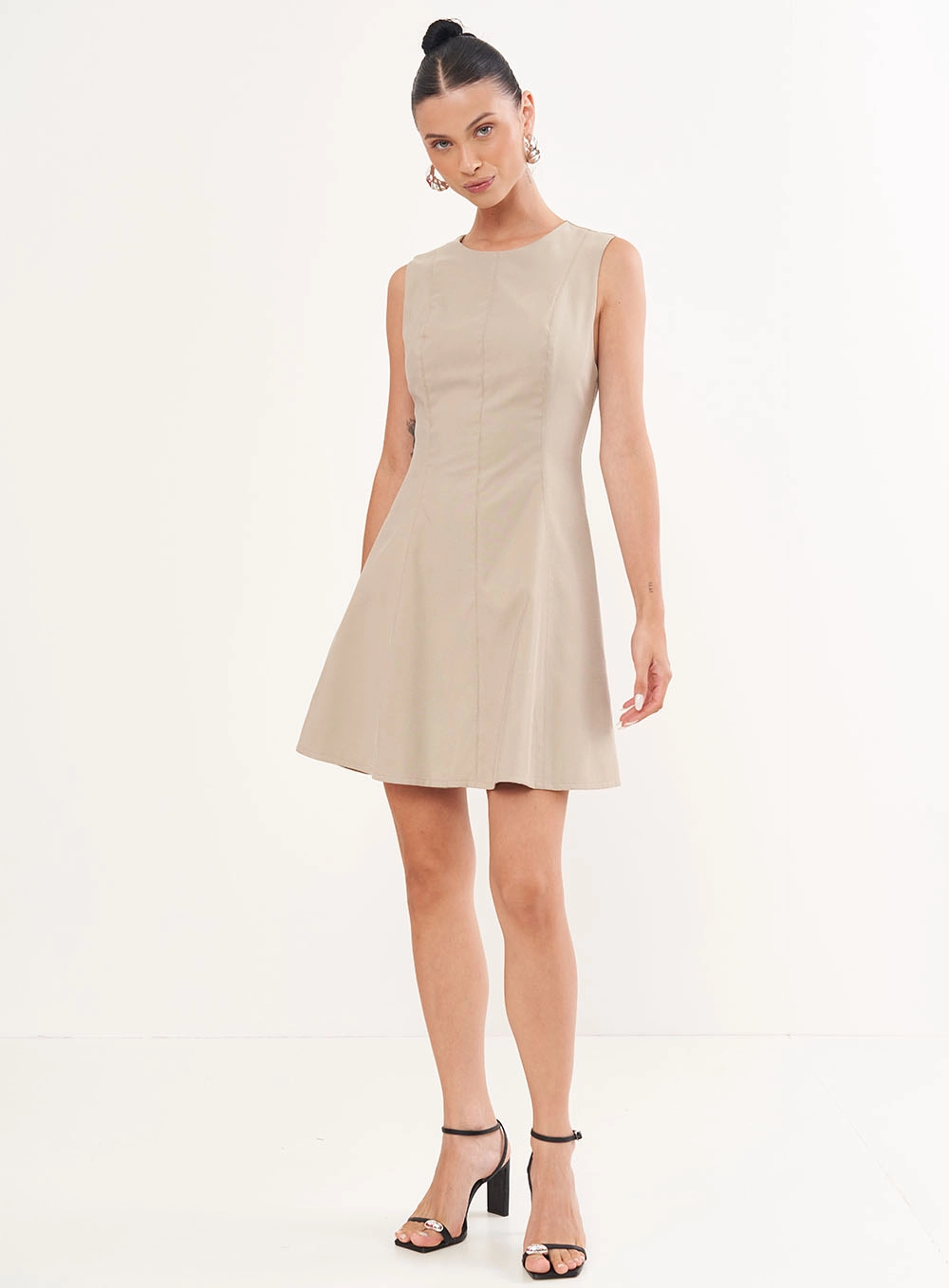 Vestido Comfy Evasê - Riviera Bege