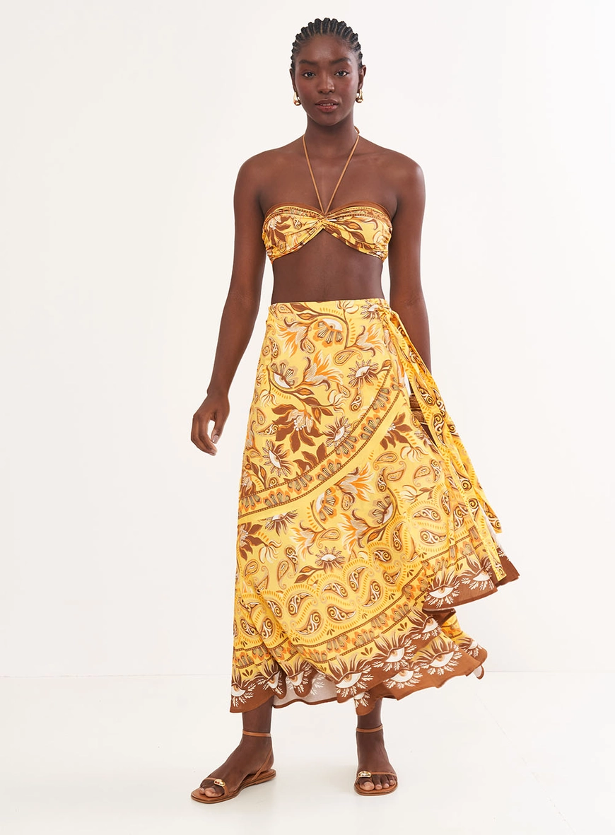 Top Estampado Com Amarração