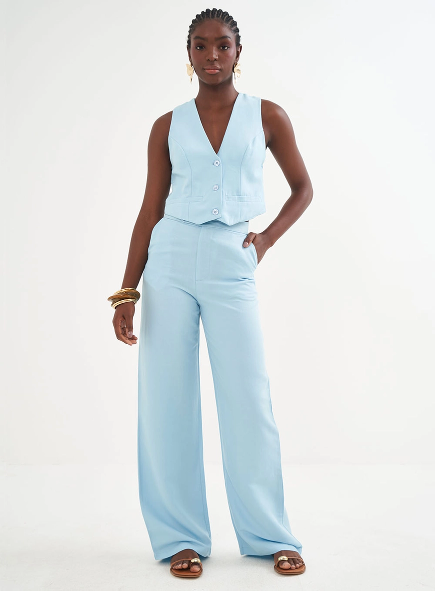 Colete Feminino Alfaiataria Em Linho Riviera Colcci