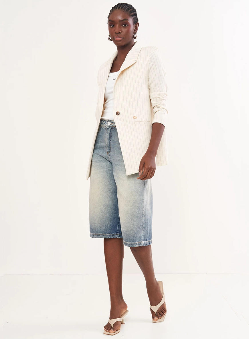 Blazer Listrado Alfaiataria – Riviera
