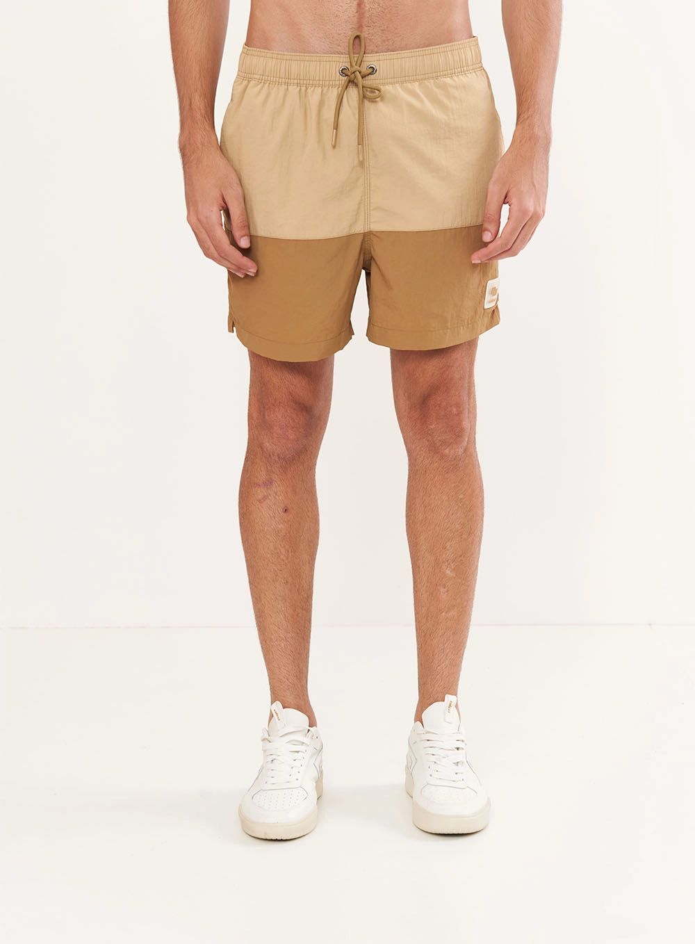 Beachshort Duo Color Com Amarração Bege