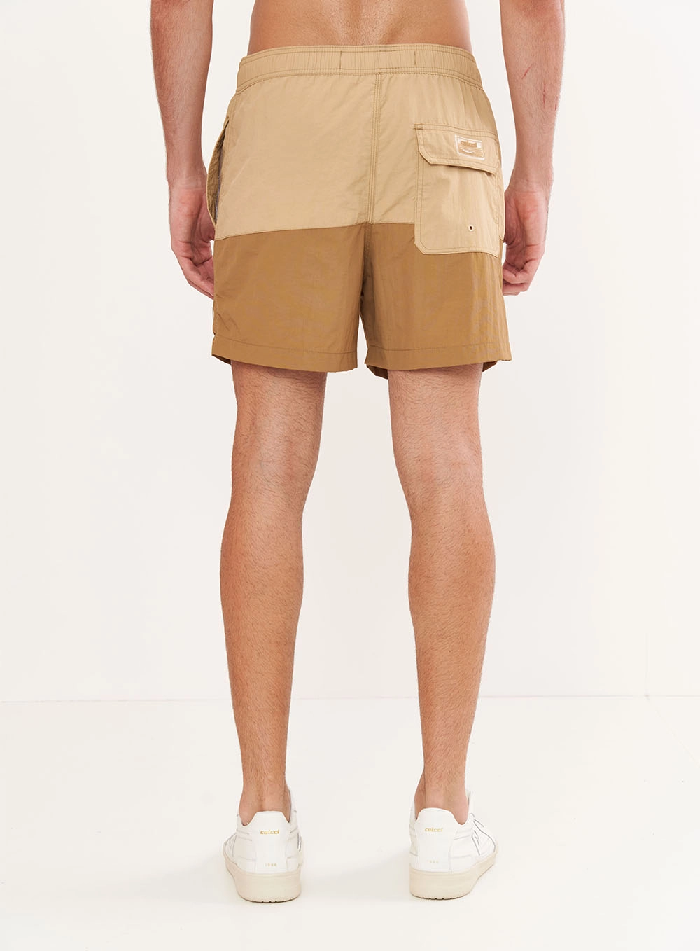 Beachshort Duo Color Com Amarração Bege