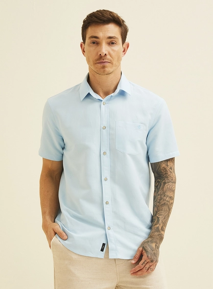 Camisa Relax Masculina Com Linho
