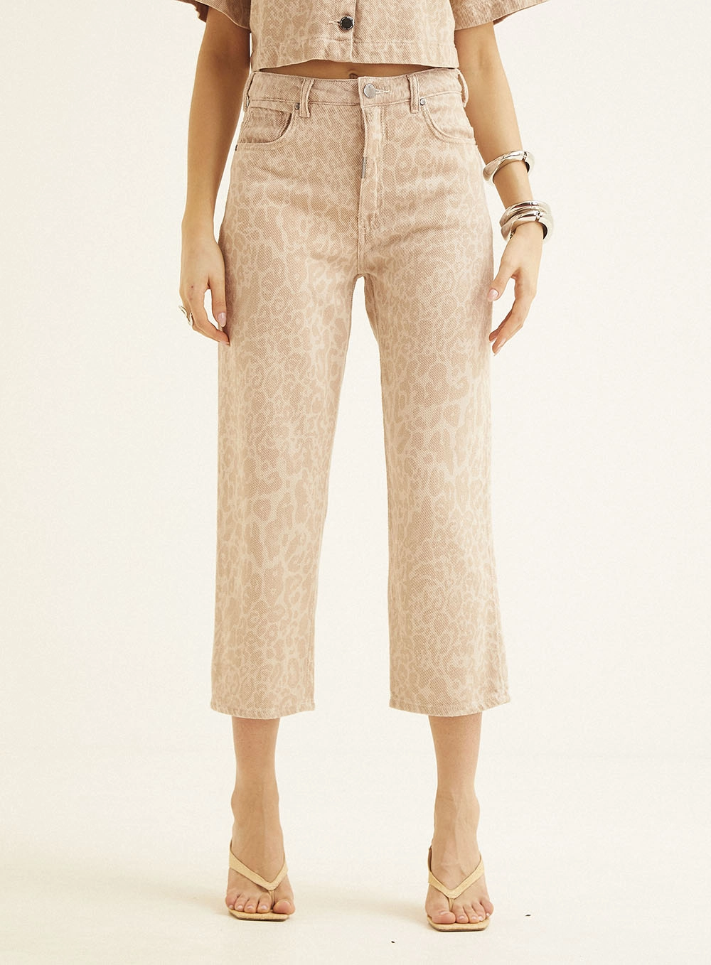Calça Sarja  Feminina Over Estampada Estampados 2
