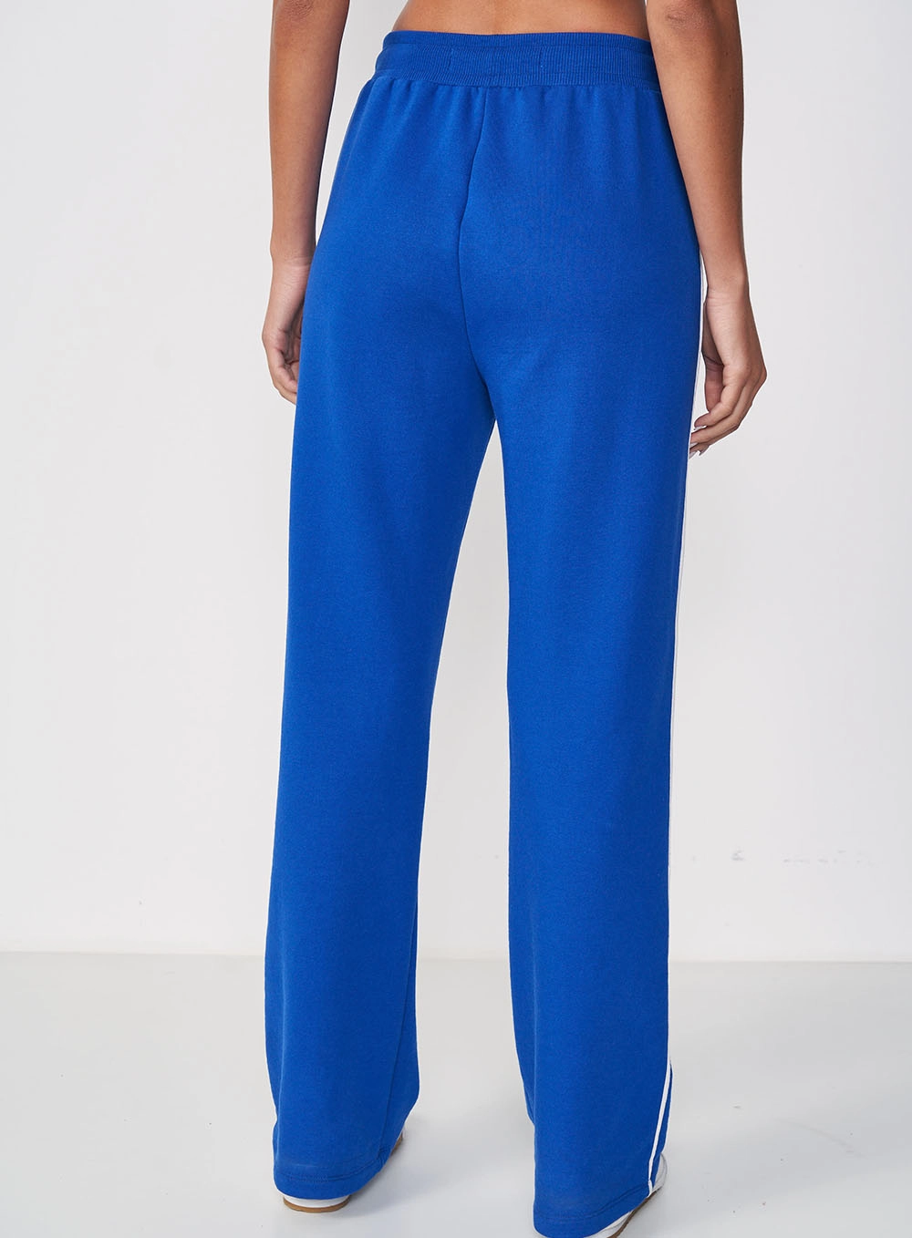 Calça Feminina Ampla Com Amarração Azul 2