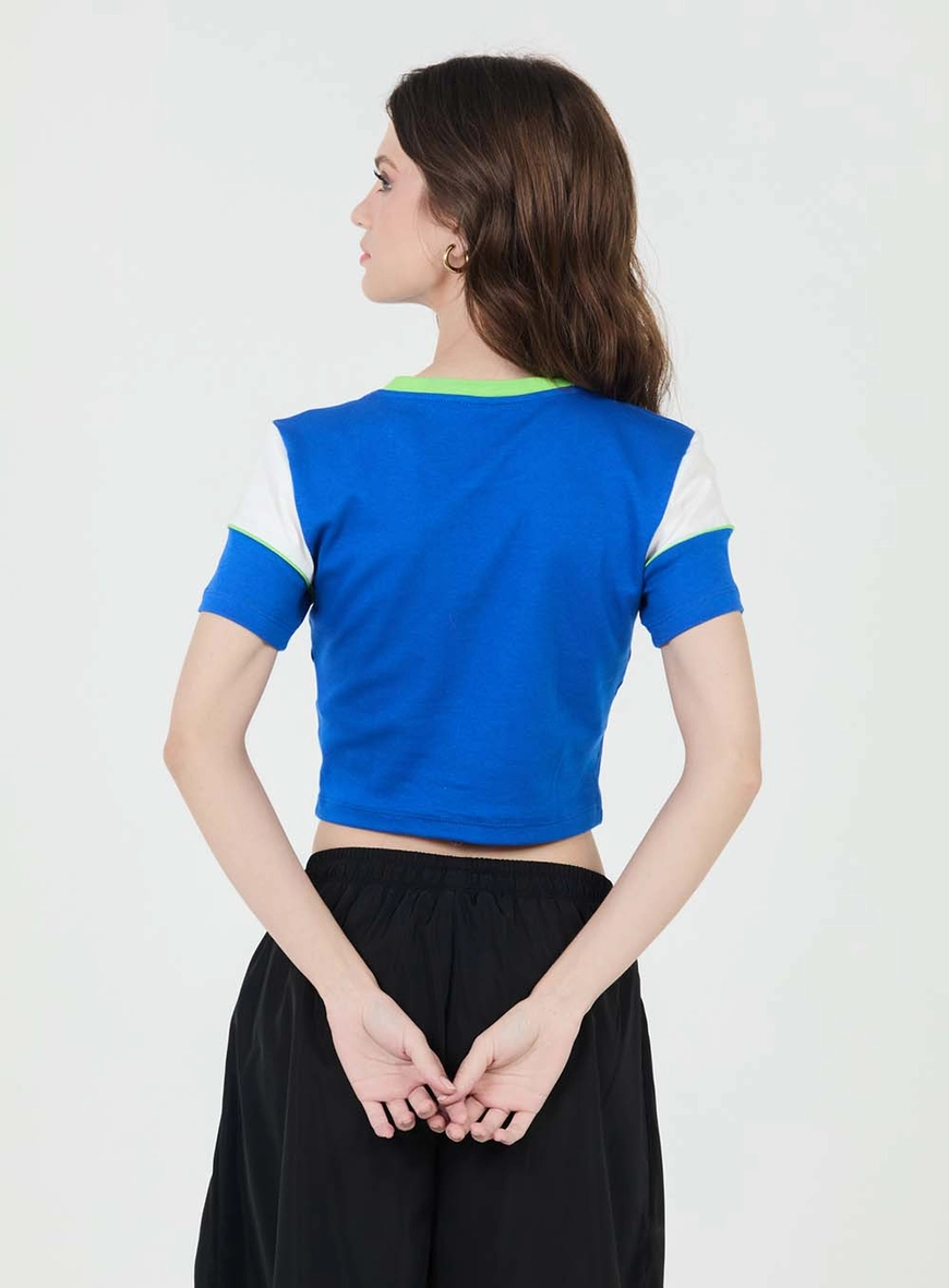 Camiseta Baby Look Com Contraste Off 3