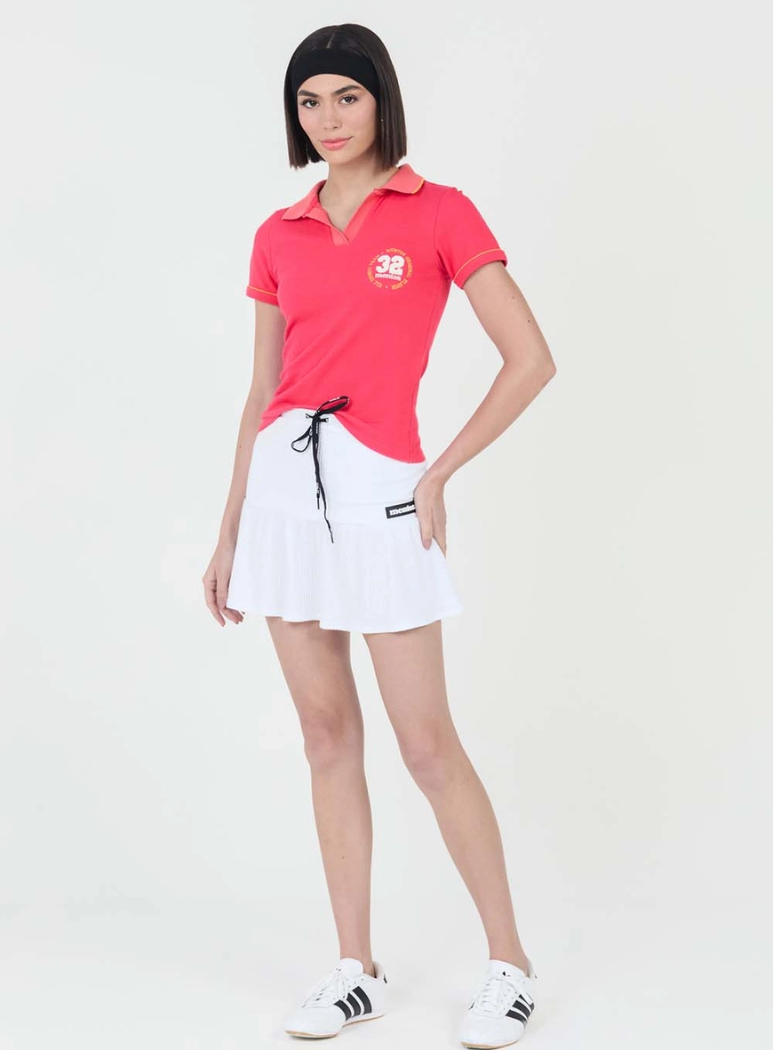 Camiseta Baby Look Gola Polo Rosa 2