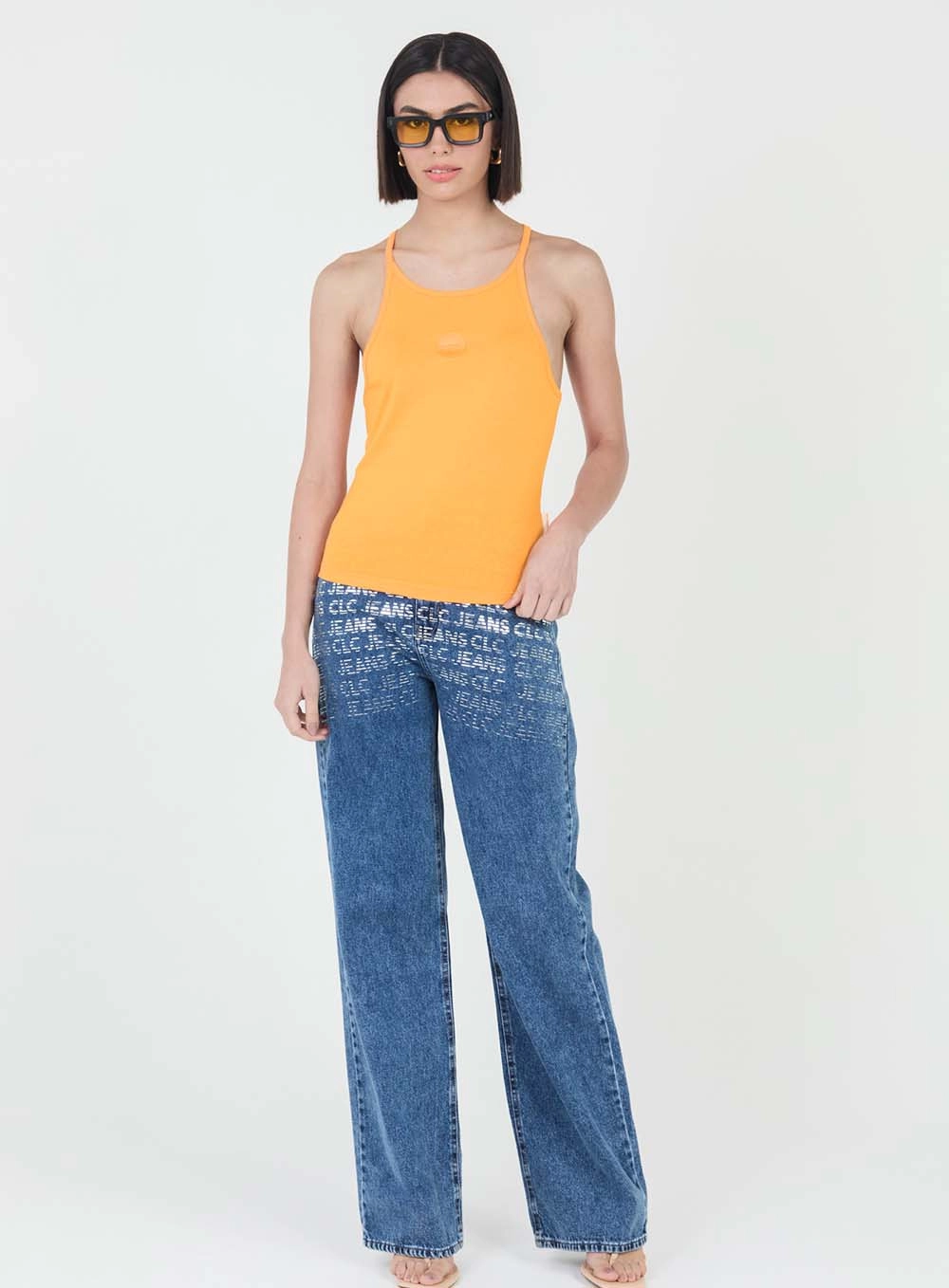 Regata Small Alças Finas Amarelo 2