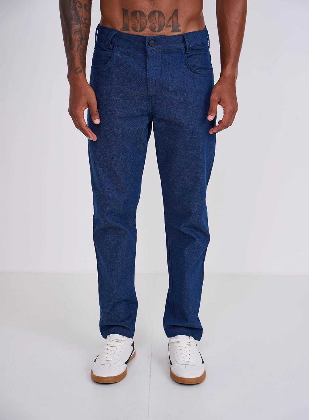 Calça Em Sarja New Chino Azul