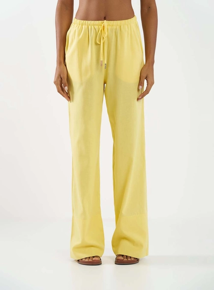 Calça Linho Reta Média