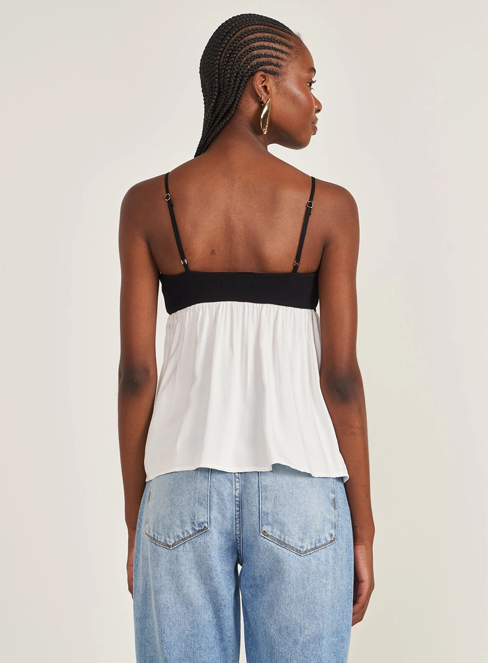 Blusa Loose Bicolor Off