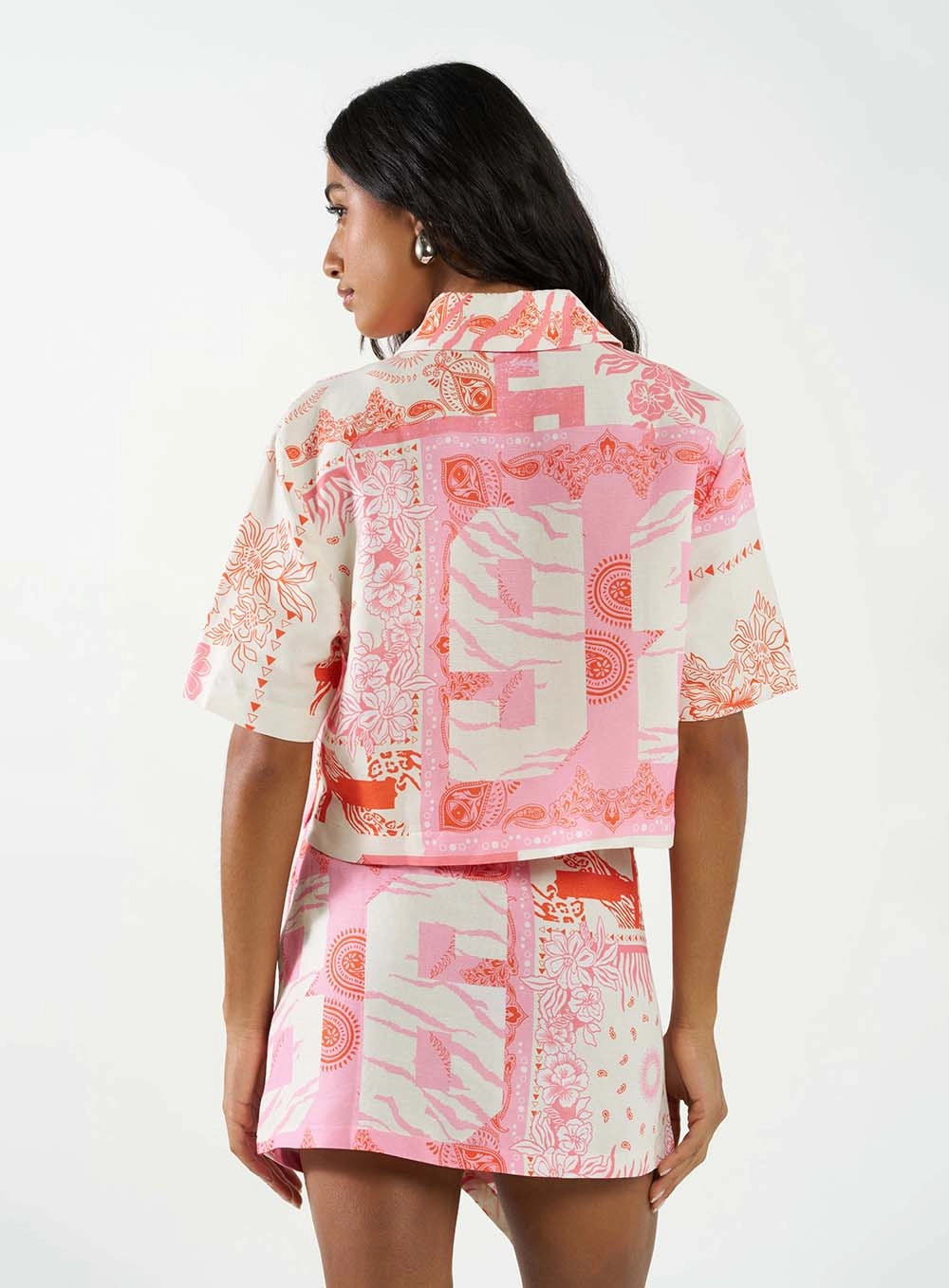 Camisa Boy Linho Estampada Estampados 3