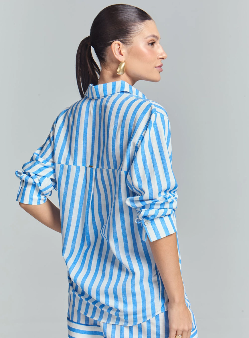 Camisa Feminina Comfort Viscose Listrada Estampados 5