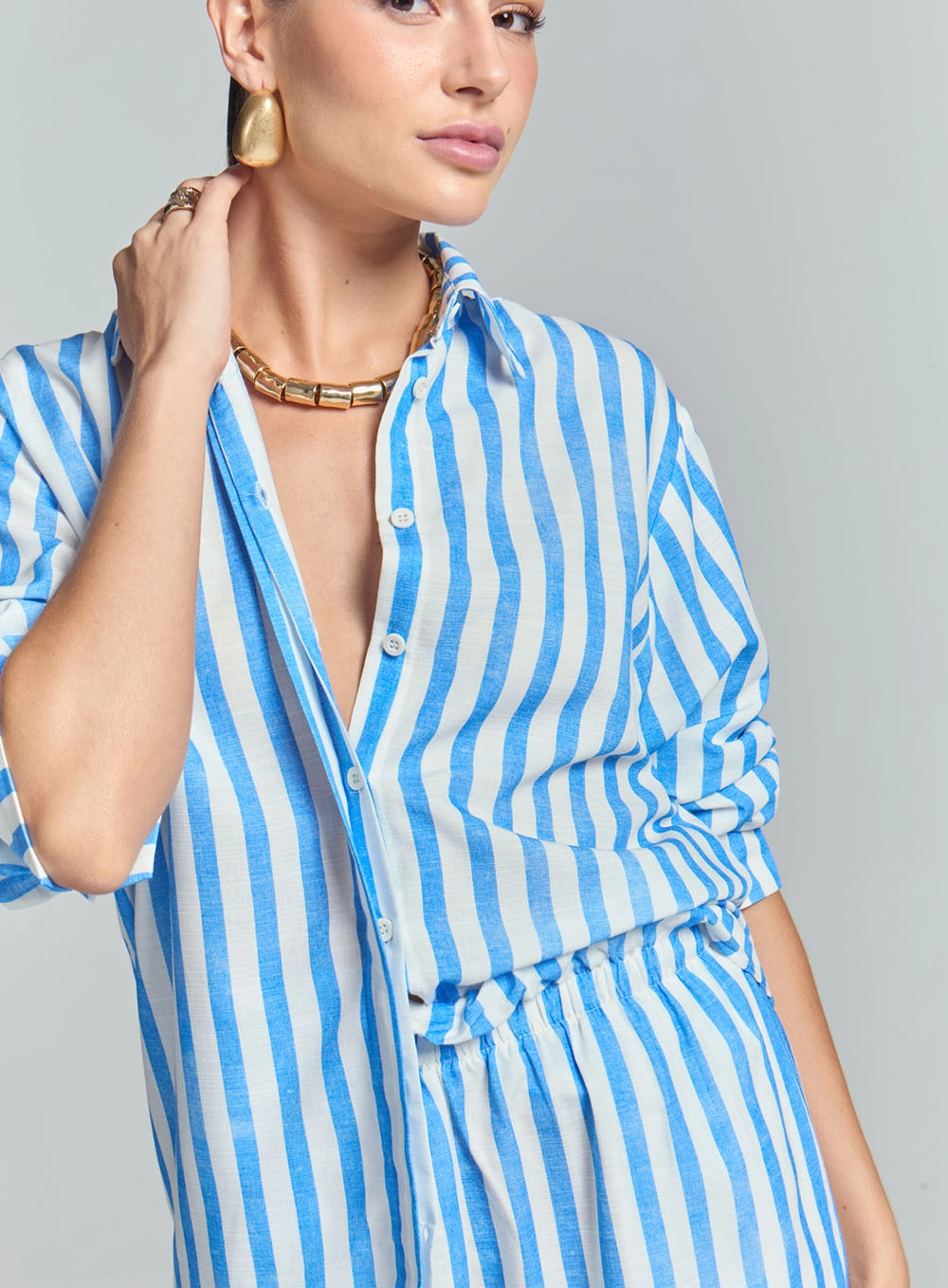 Camisa Feminina Comfort Viscose Listrada Estampados 4