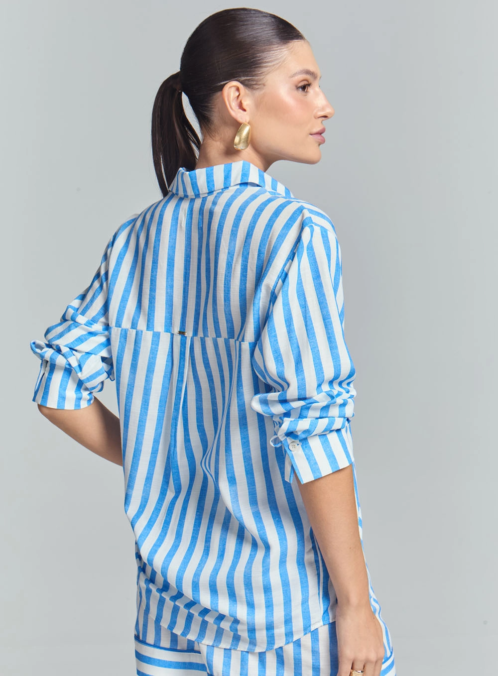 Camisa Feminina Comfort Viscose Listrada Estampados 5