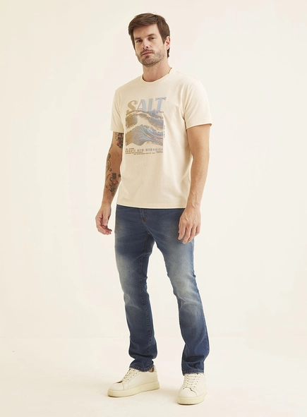Camiseta Masculina Com Estampa Em Alto Relevo