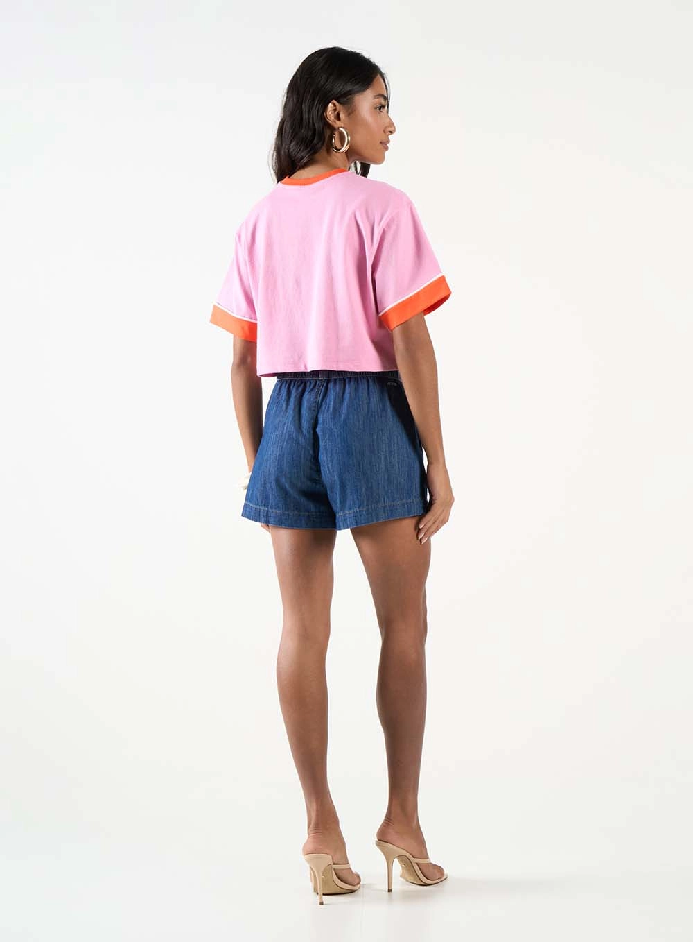 Camiseta Feminina Box Básica Rosa 5