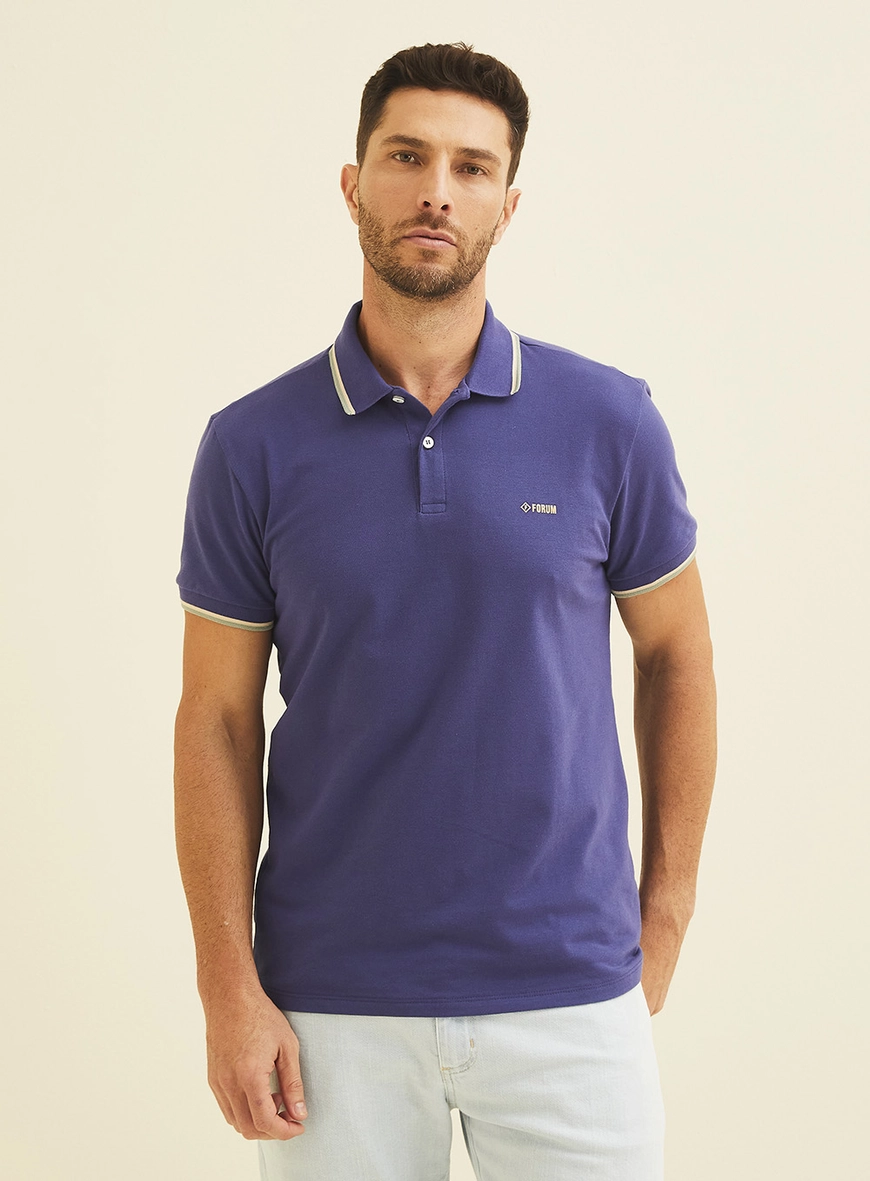 Polo Masculina Muscle Azul